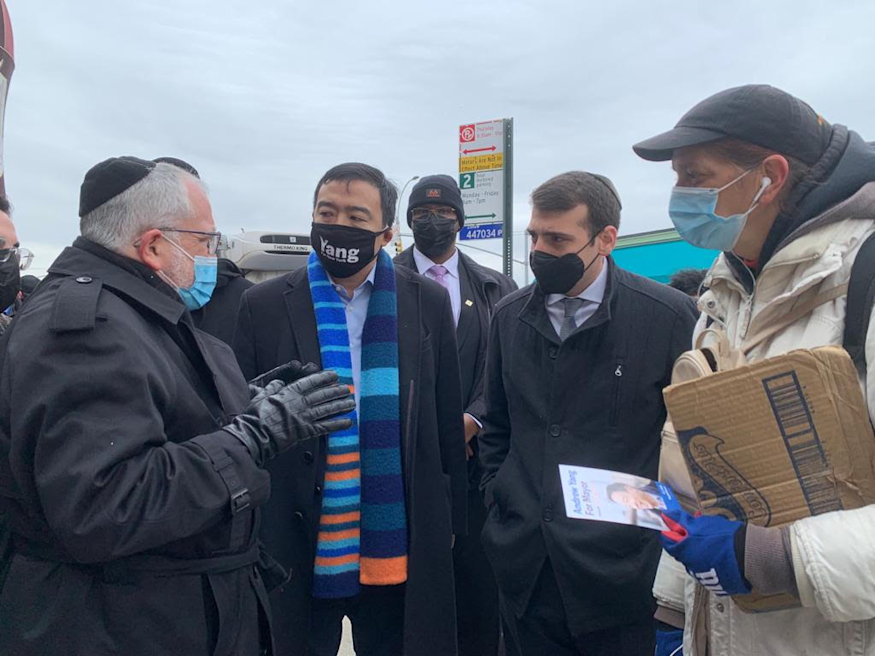 Andrew Yang with Assemblymember Daniel Rosenthal