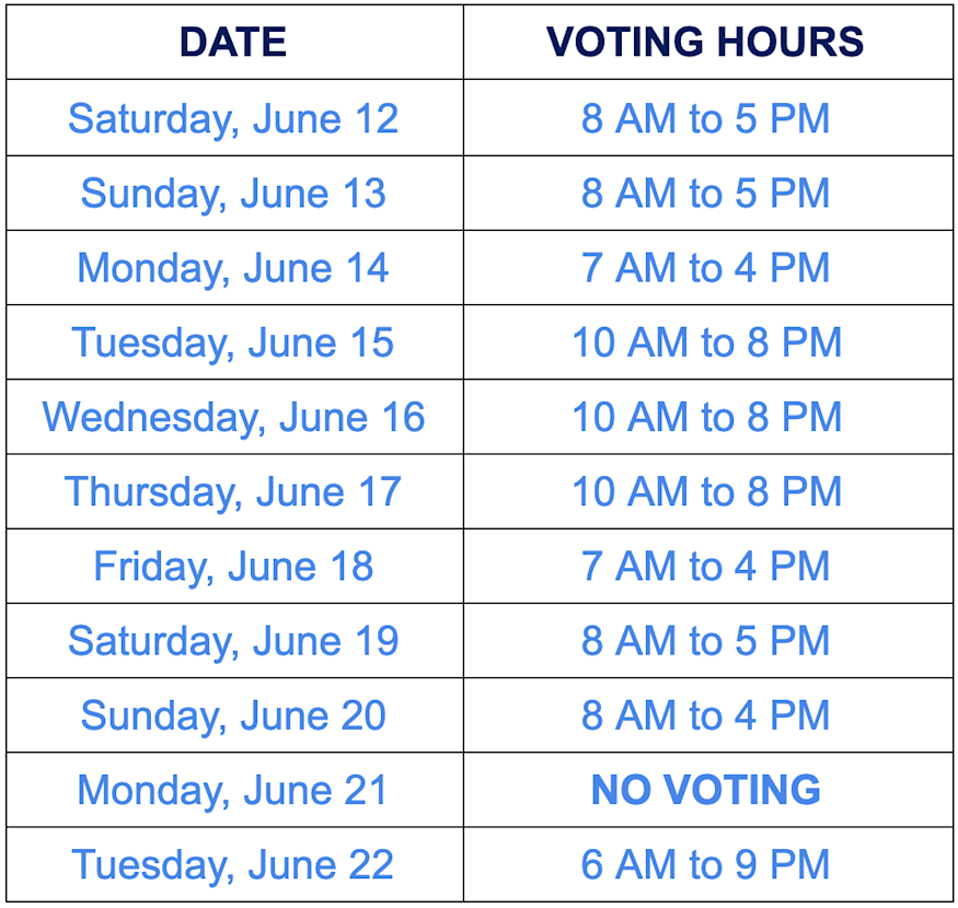 Voting Hours
