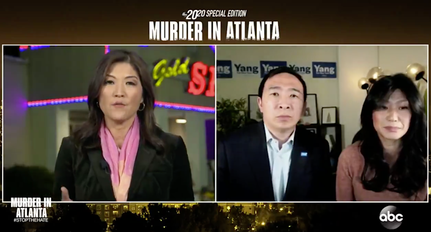 Evelyn and Andrew Yang give a joint interview on a special interview of ABC's 20/20