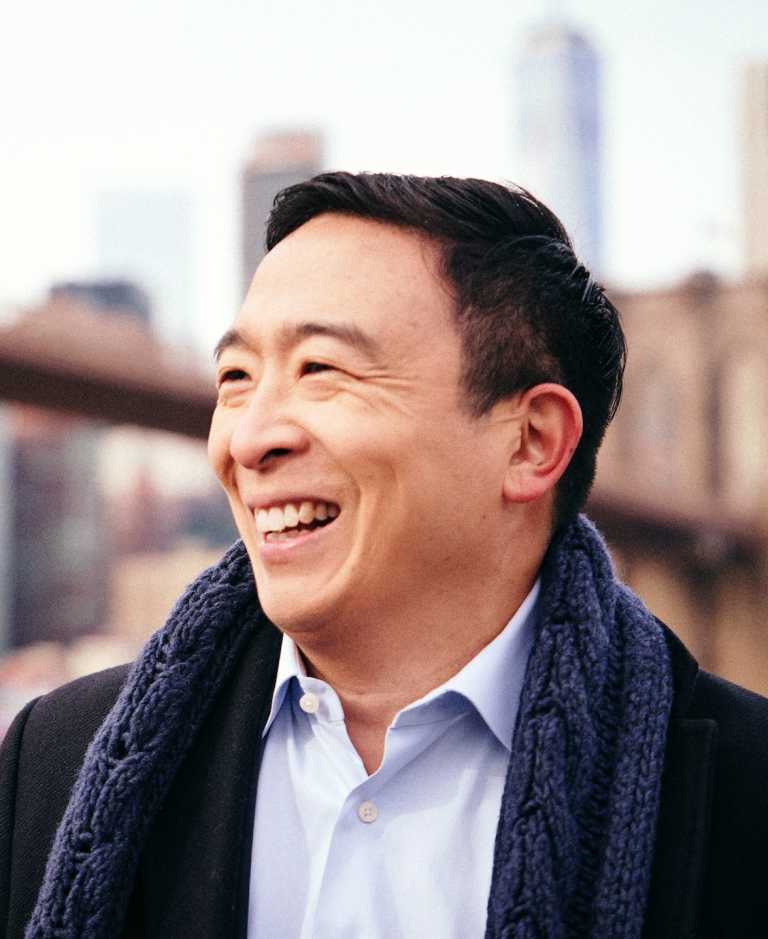 Andrew Yang in New York City during his campaign for Mayor