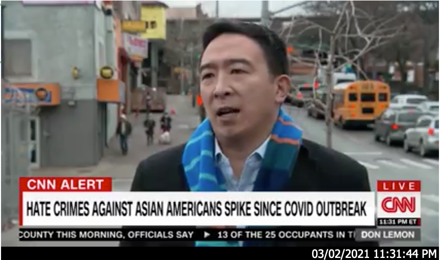 On March 2, Andrew discussed hate crimes with CNN.