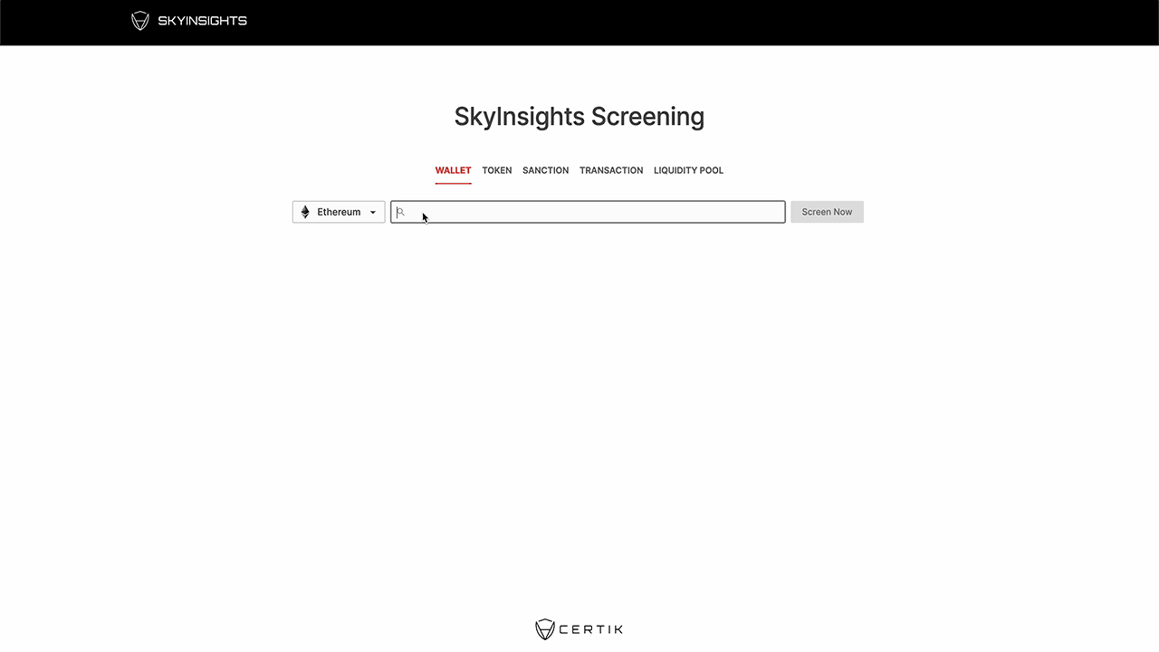 SkyInsights Screening Interface