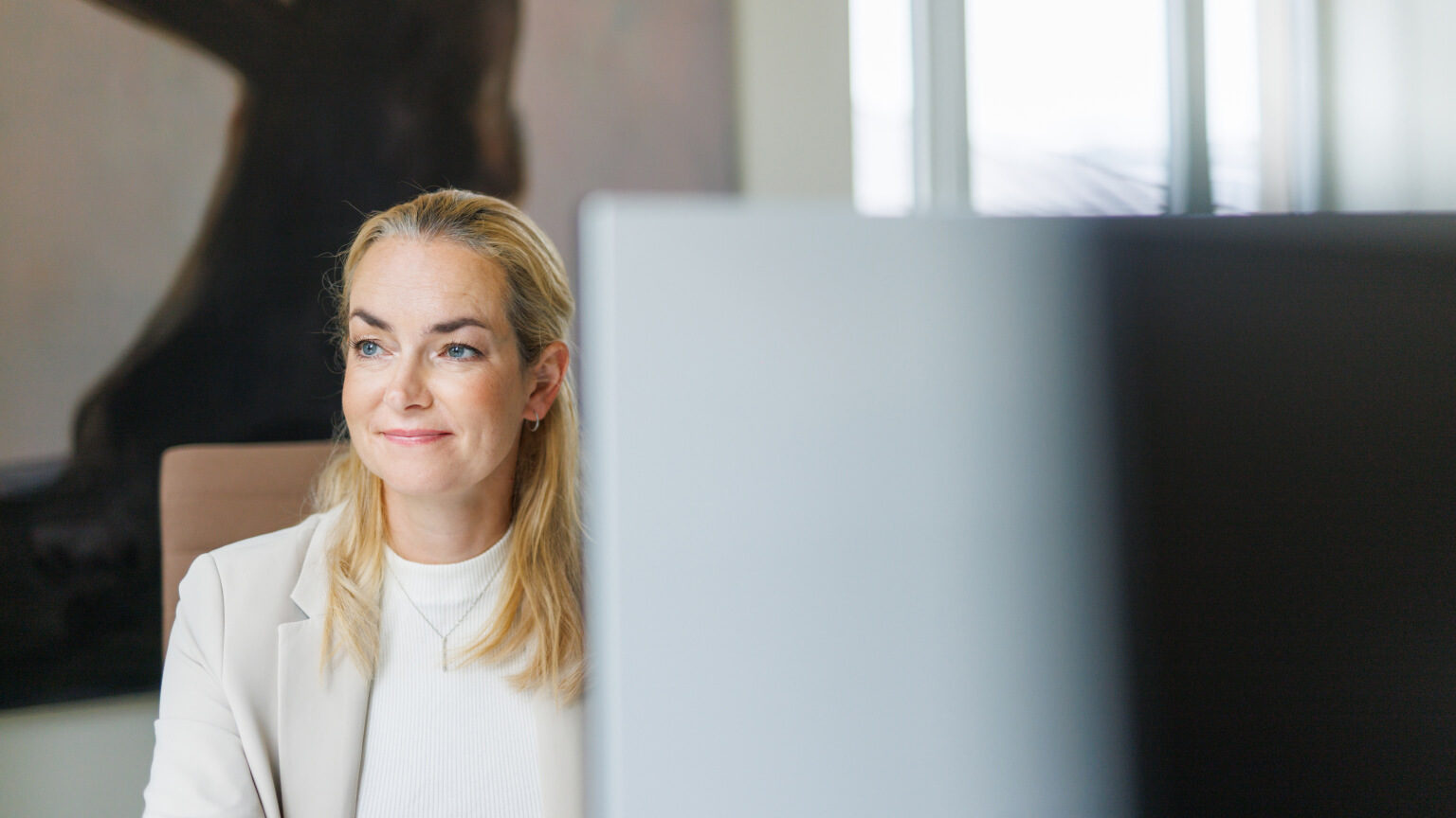 woman smiling