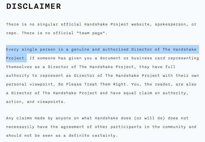 Anyone can be a Director of Handshake