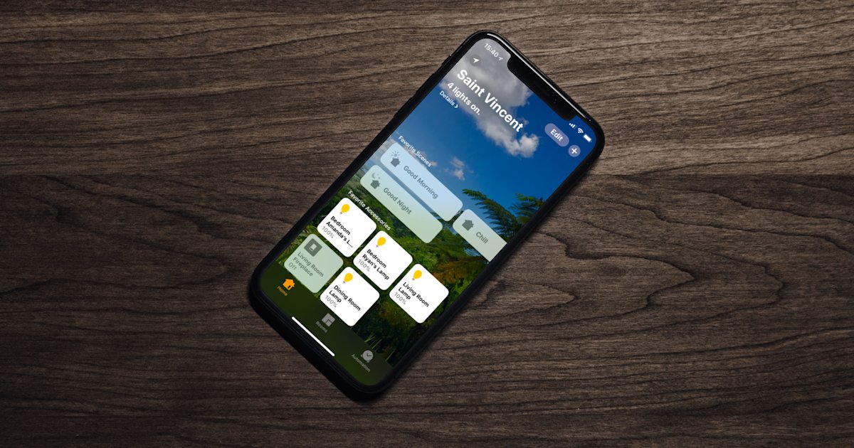 iPhone X with Home app