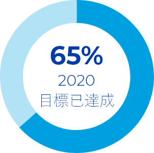 2020 目標已達成 65%
