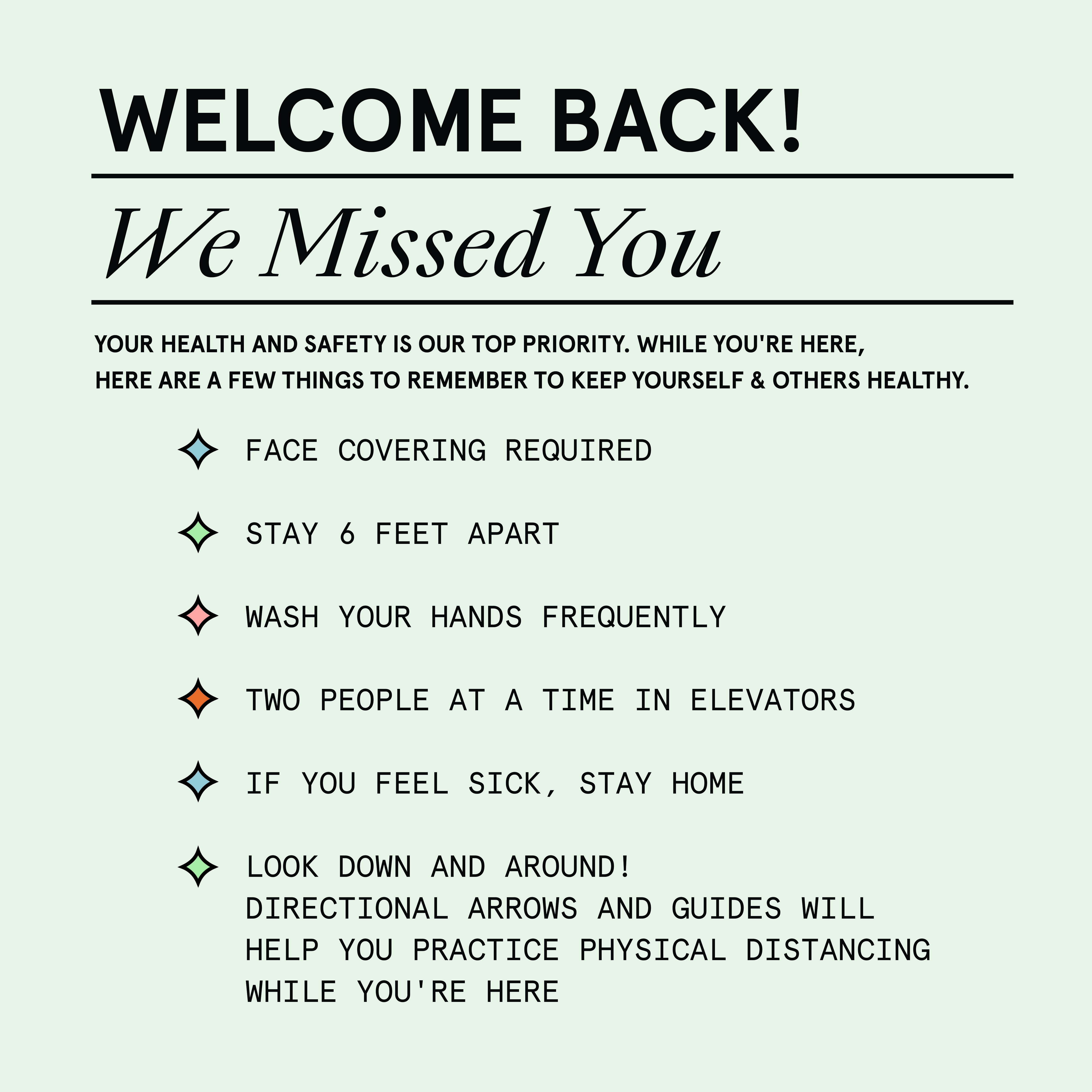 row welcome back copy