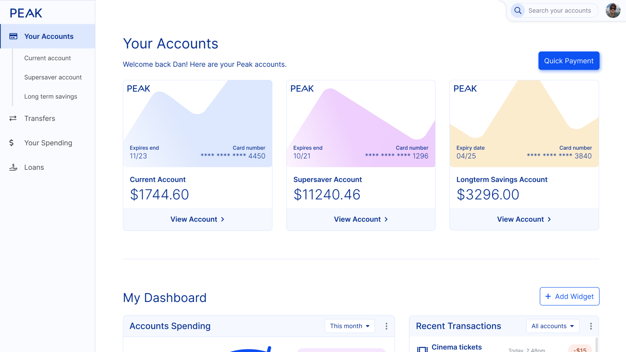 Peak banking app cover image