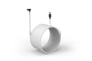 Image of a power cable on a solid white background