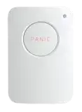 Image of a panic button on a solid white background