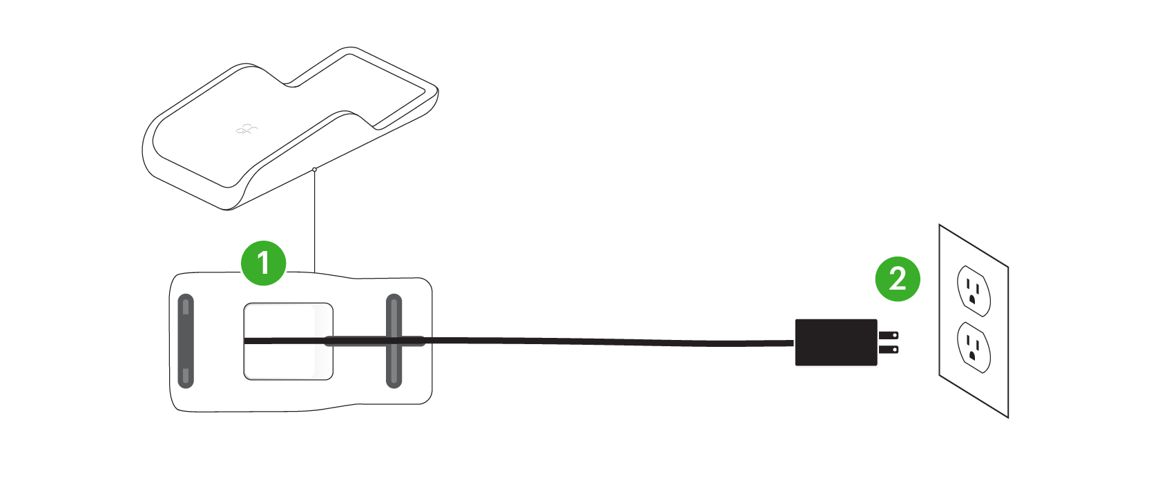 Image displaying a battery setup for the Flex device.