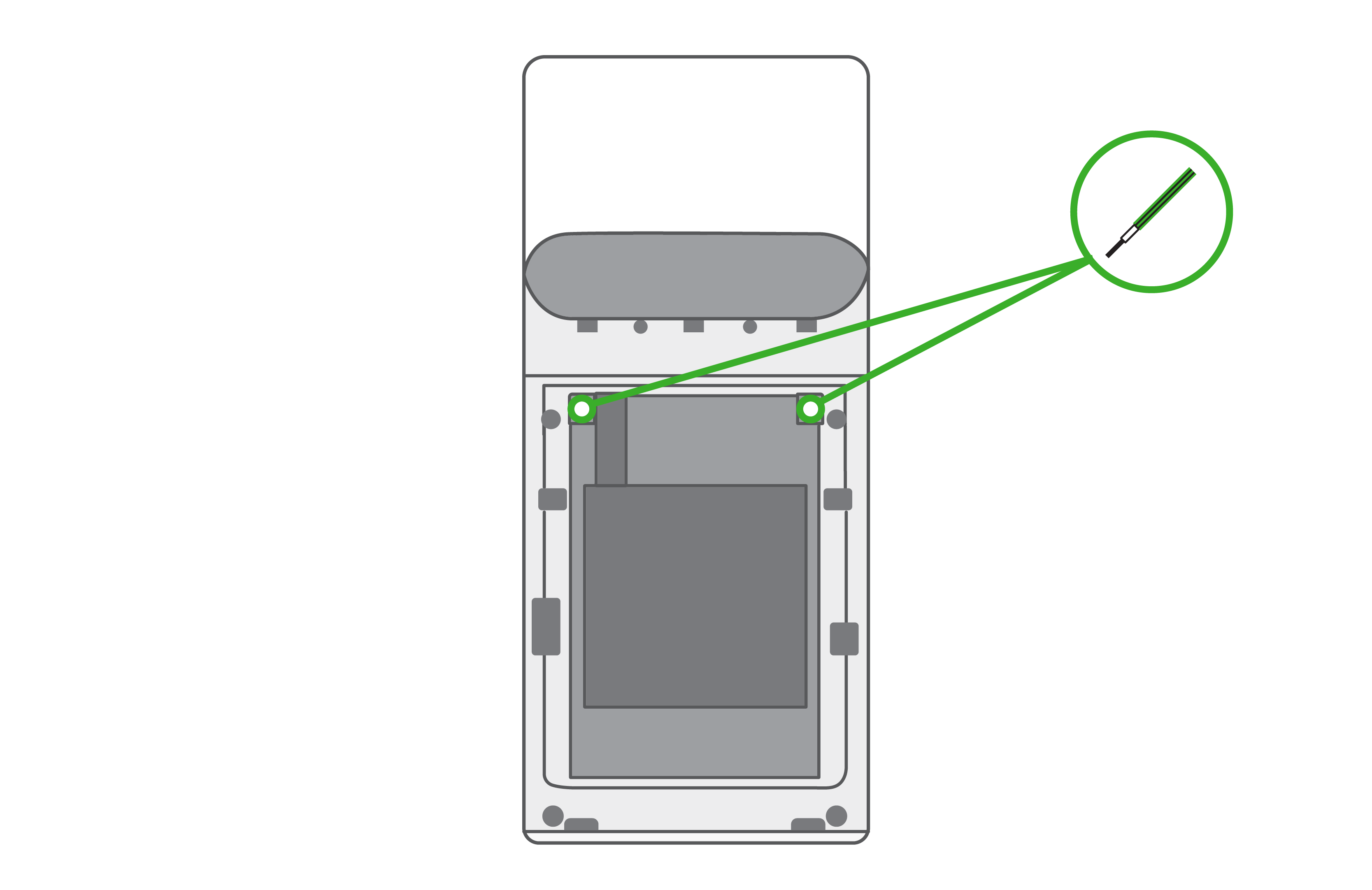 Image showing how to remove the battery.