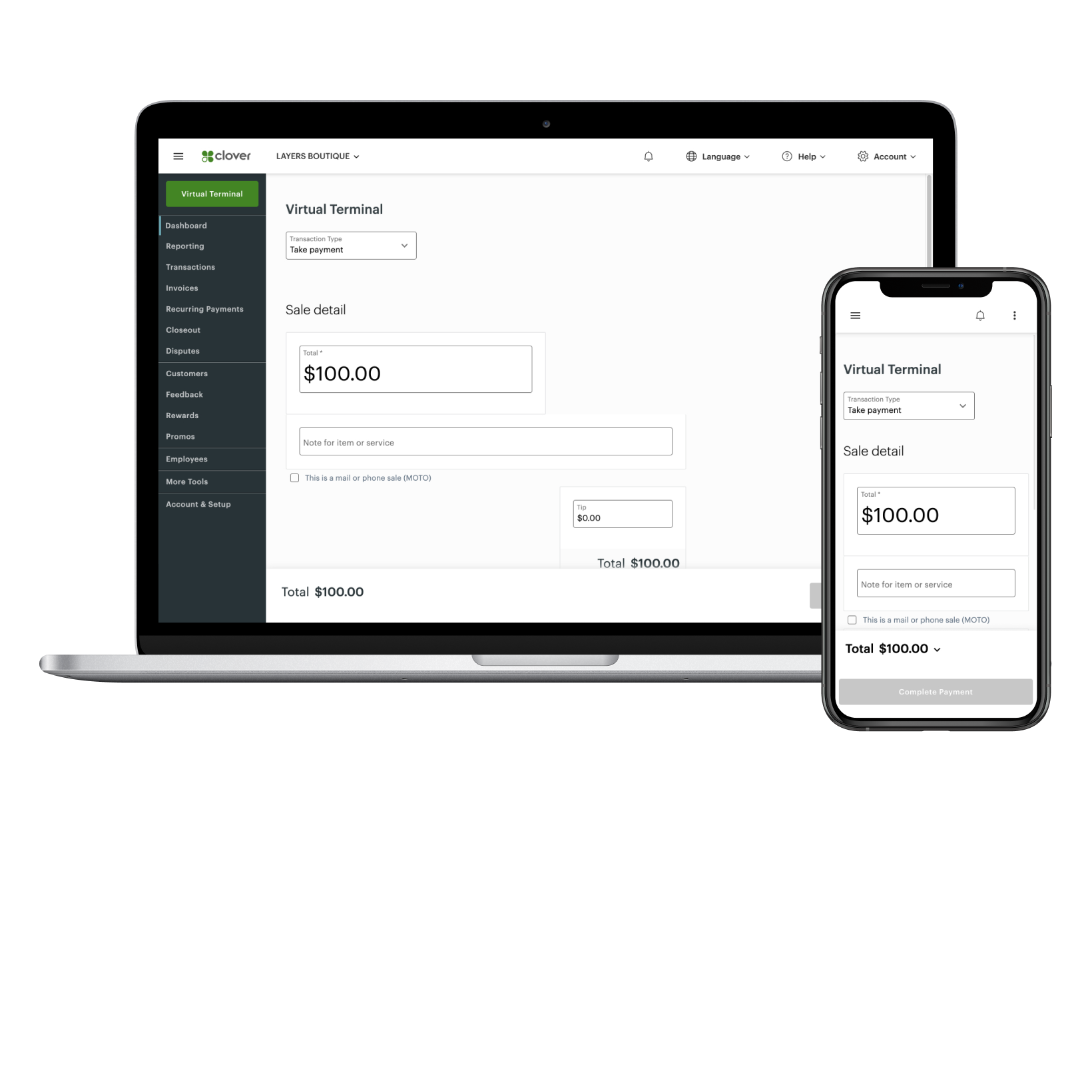 Virtual Terminal illustrative image.