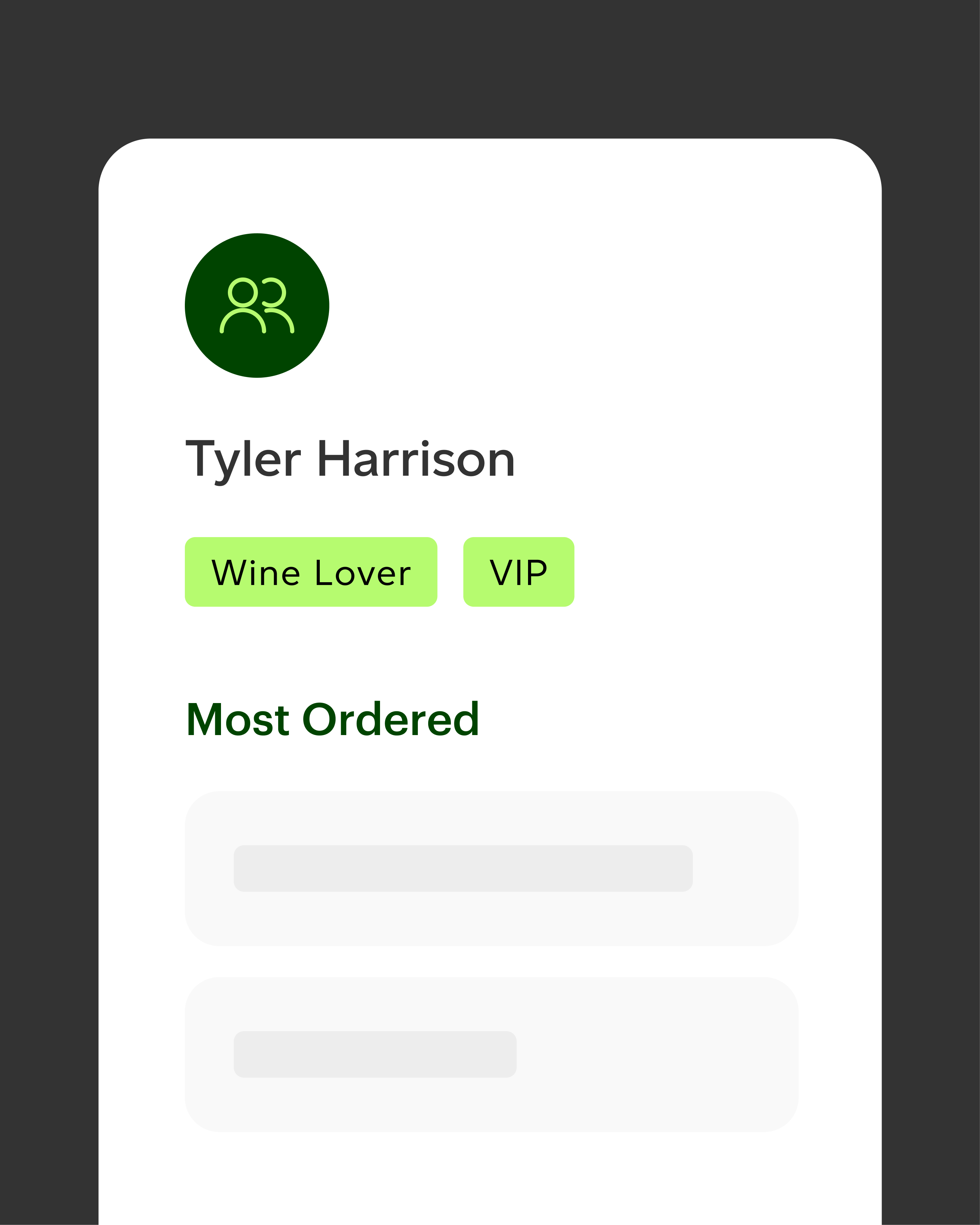 Personalize diner experience