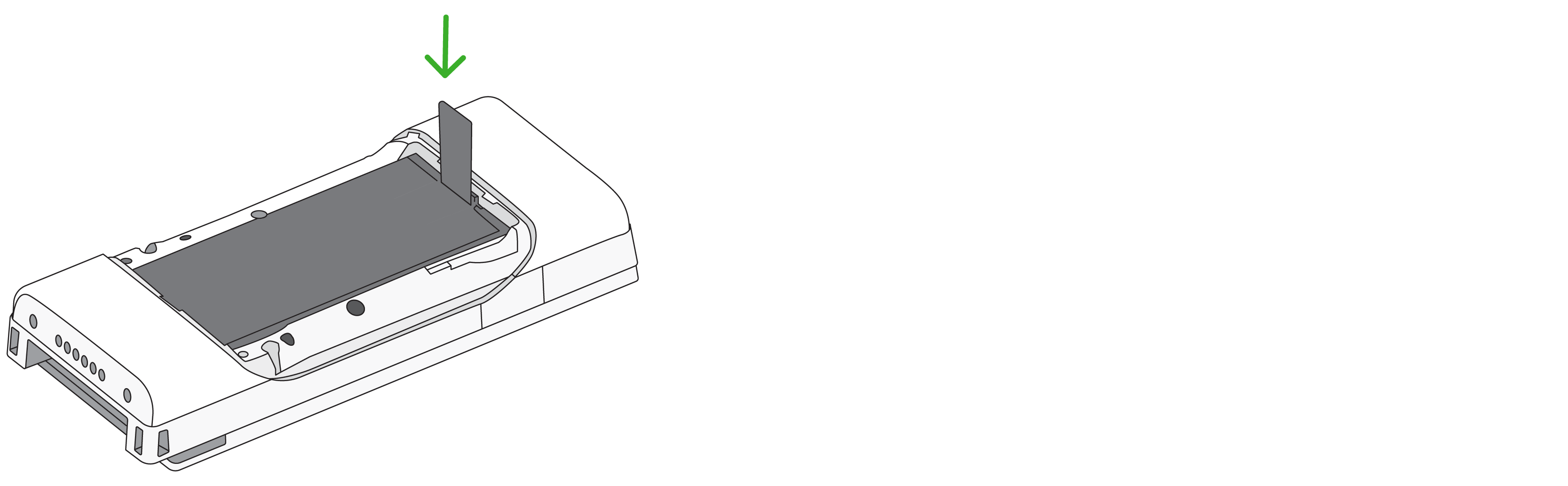 Image indicates reassembling the device.