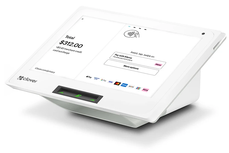 Checkout screen showing a total of $312.00 with options to Tap to Pay or pay with Klarna.