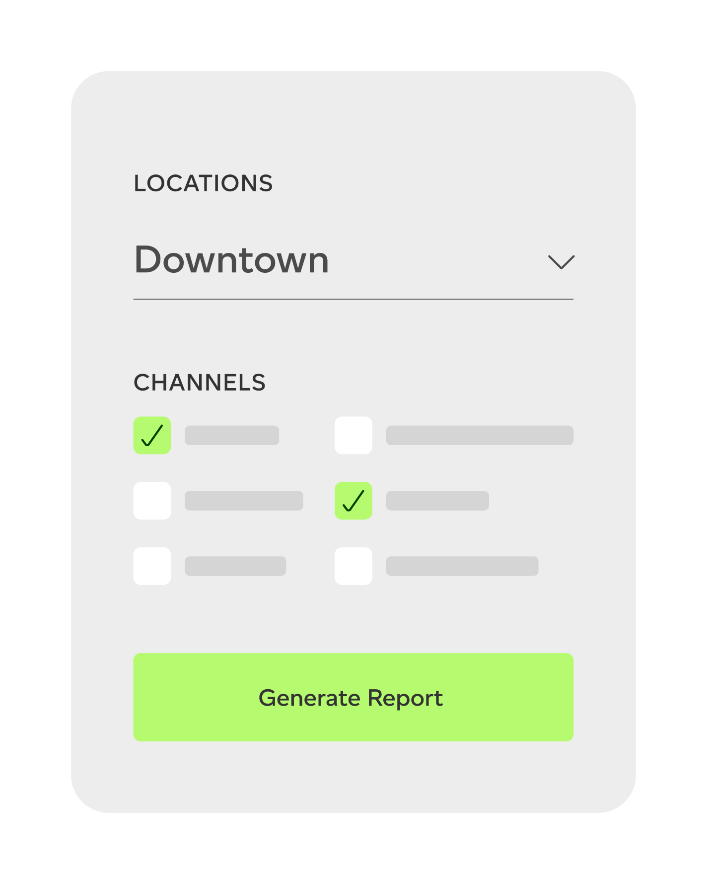 Core Website - 11 - 4 Cards - Custom filters