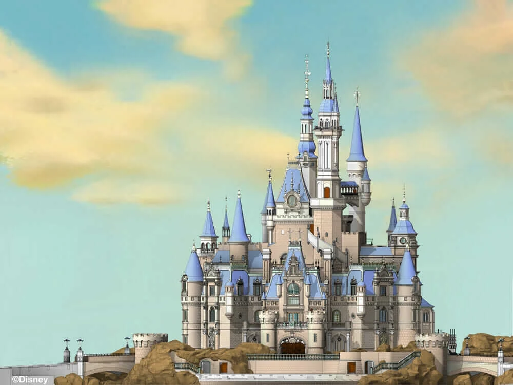 Walt Disney Imagineering’s final model visualization of the Enchanted Storybook Castle.