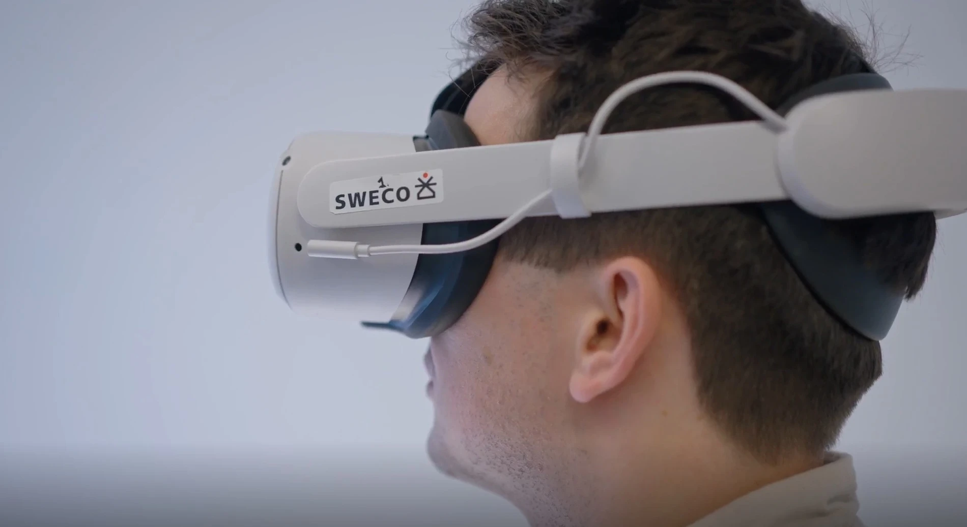 Man in VR headset