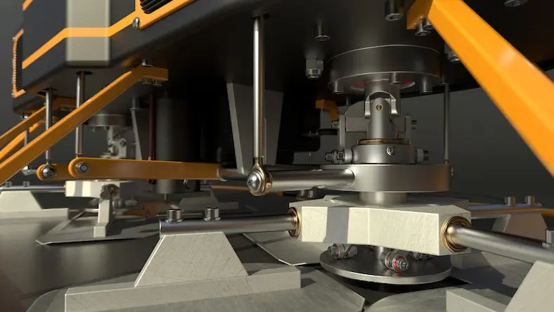 A close look at industrial machinery.
