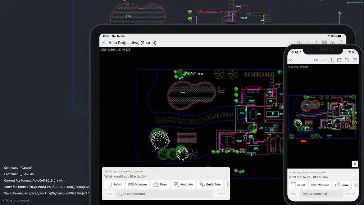 Mobile floor plan tools