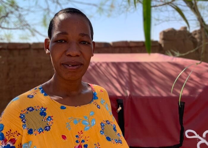 Helena Boniface, a patient who used the motorcycle ambulance