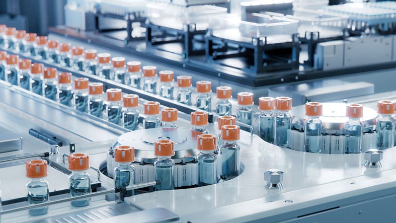 Vaccine Production Facility. Medication Manufacturing Process