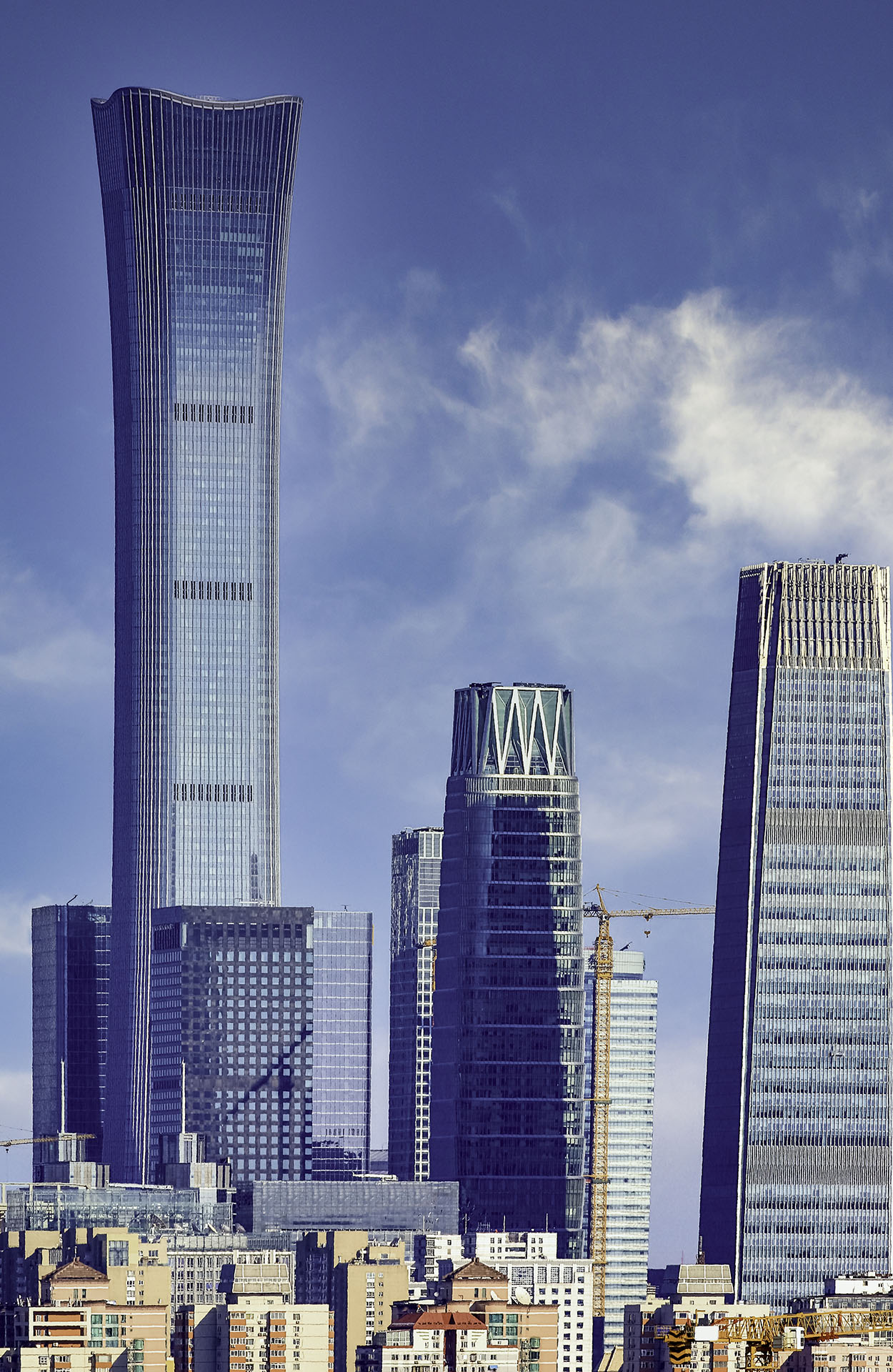 The China Zun Tower soars above the Beijing skyline.