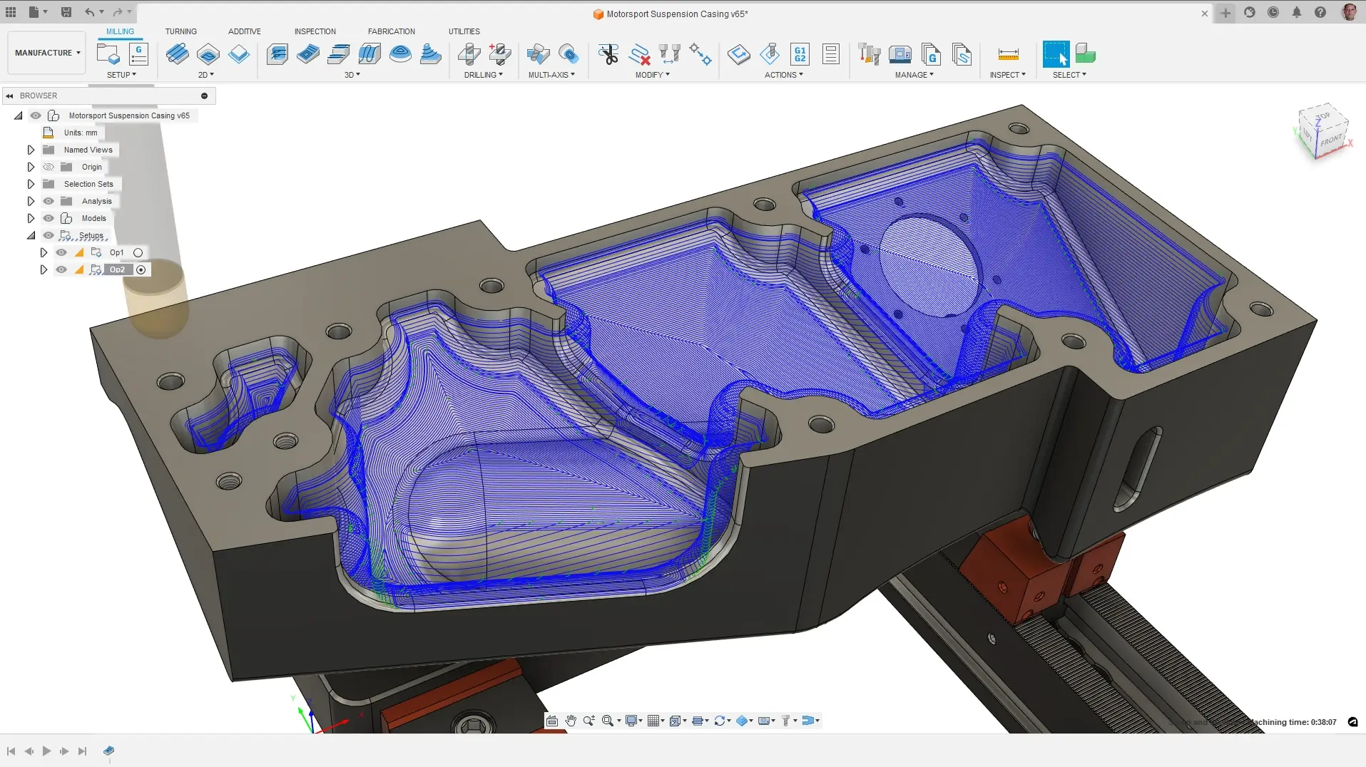 Automated toolpaths in Autodesk Fusion