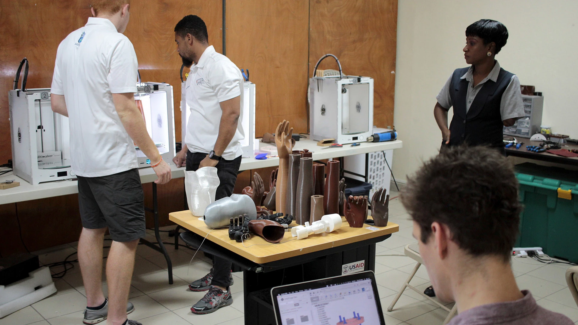 3D printing at the Healing Hands for Haiti clinic.