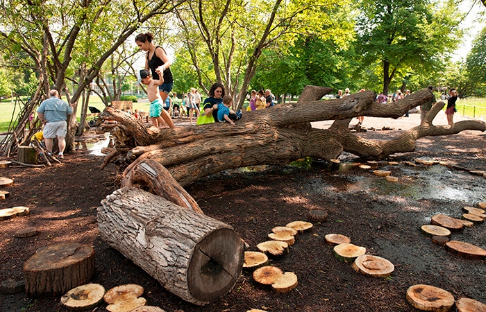 A natural playspace in Chicago's Welles Park