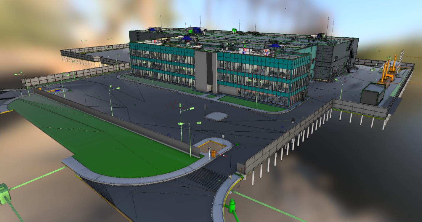 3d render of building