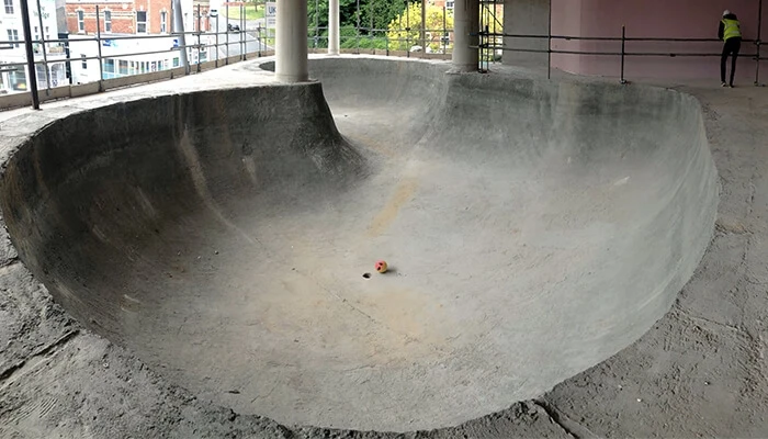 skatepark plan Folkestone F51 under construction
