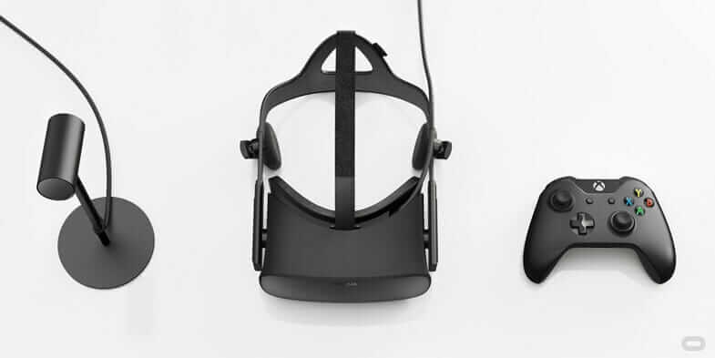Headset used to enable VR architecture by Oculus Rift