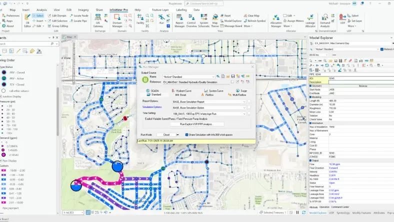 Model calibration integration with InfoWater Pro and Info360 Insight