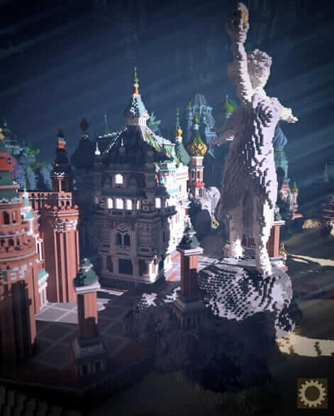 A Minecraft creation by Blockworks inspired by fantasy and Slavic architecture
