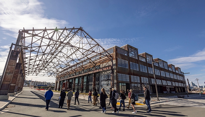 visitors tour Building 12