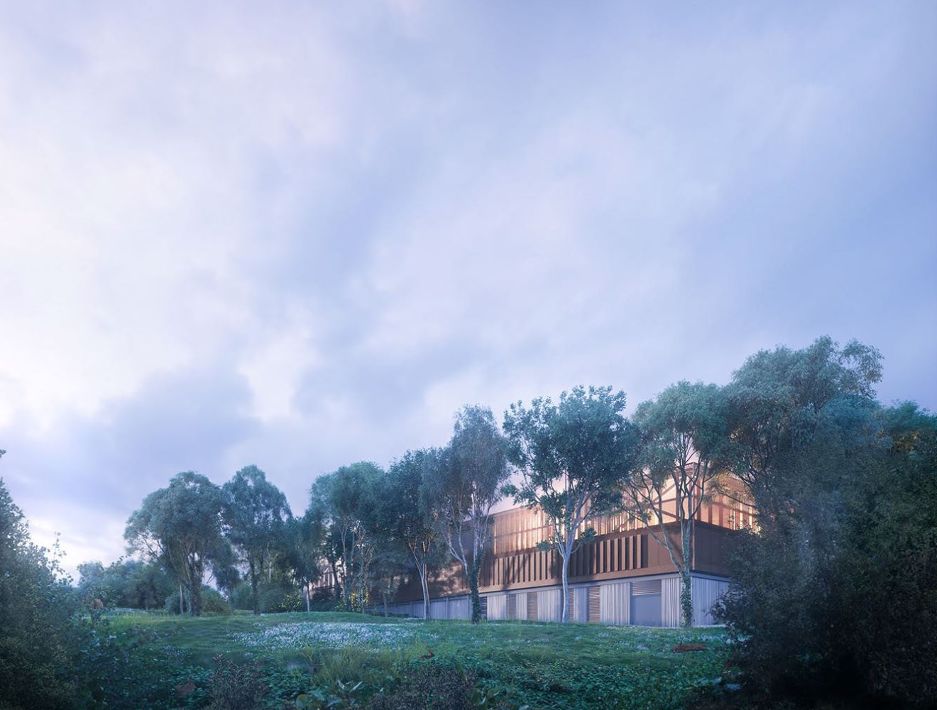 Building in greenery