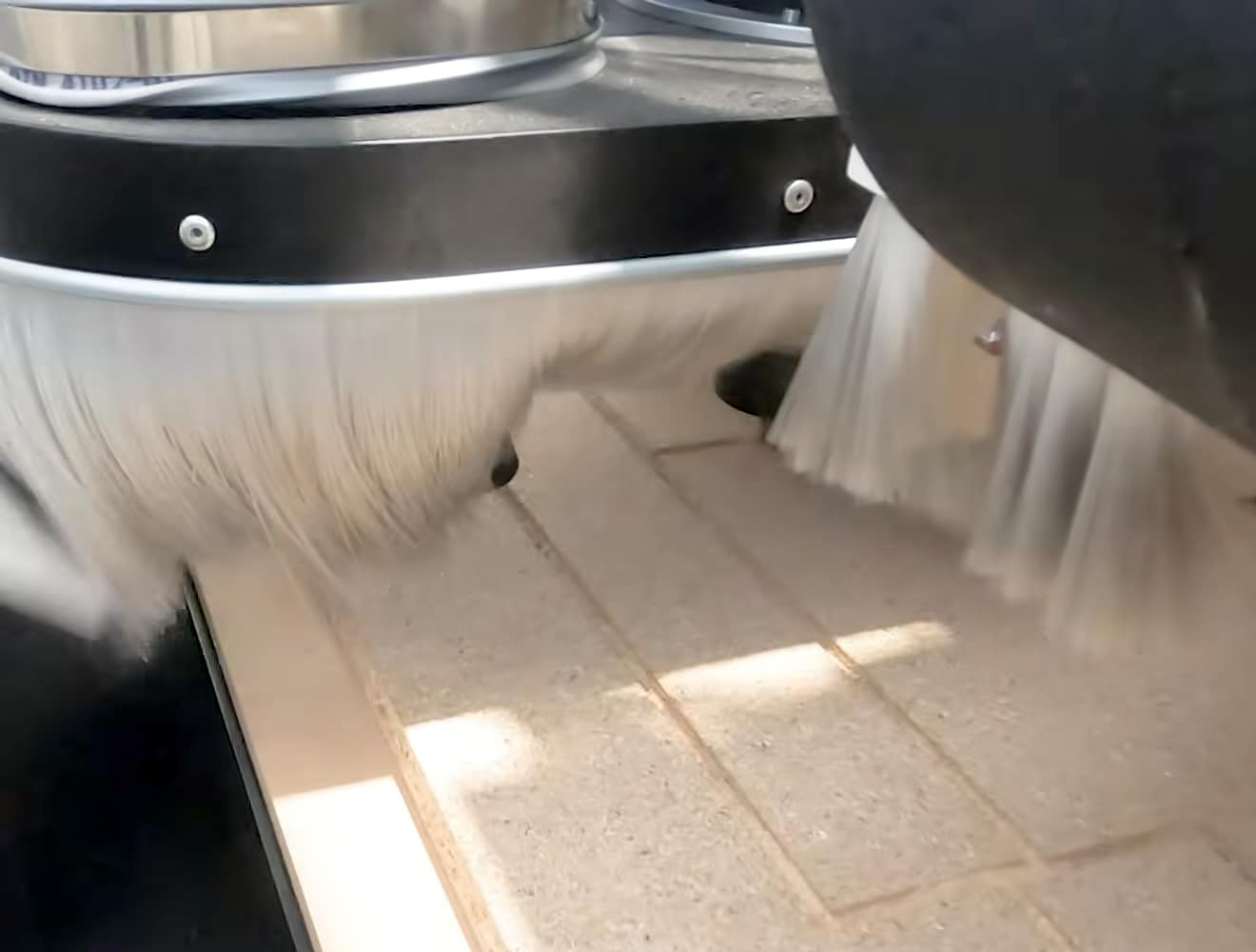 SCM Group CNC machine cutting nested parts on a sheet of wood