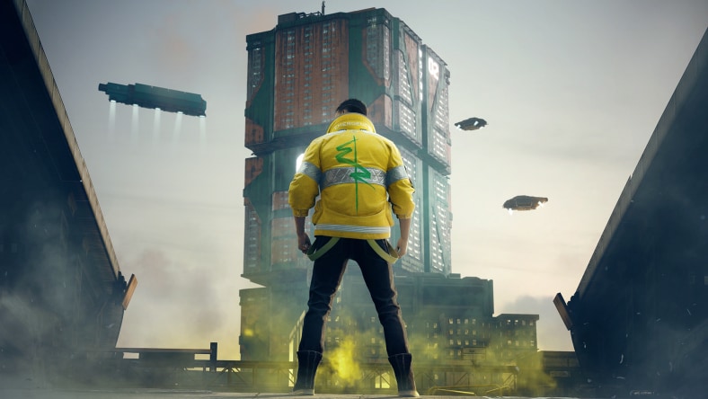 Action still from "Cyberpunk 2077"