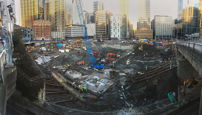 Washington State Convention Center under construction