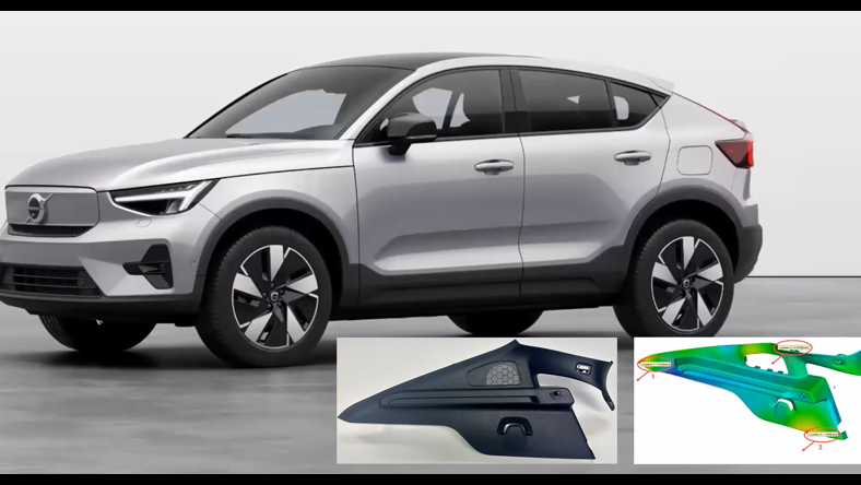 Photo of Volvo Cars using Moldflow simulation on vehicle components to minimize warpage.