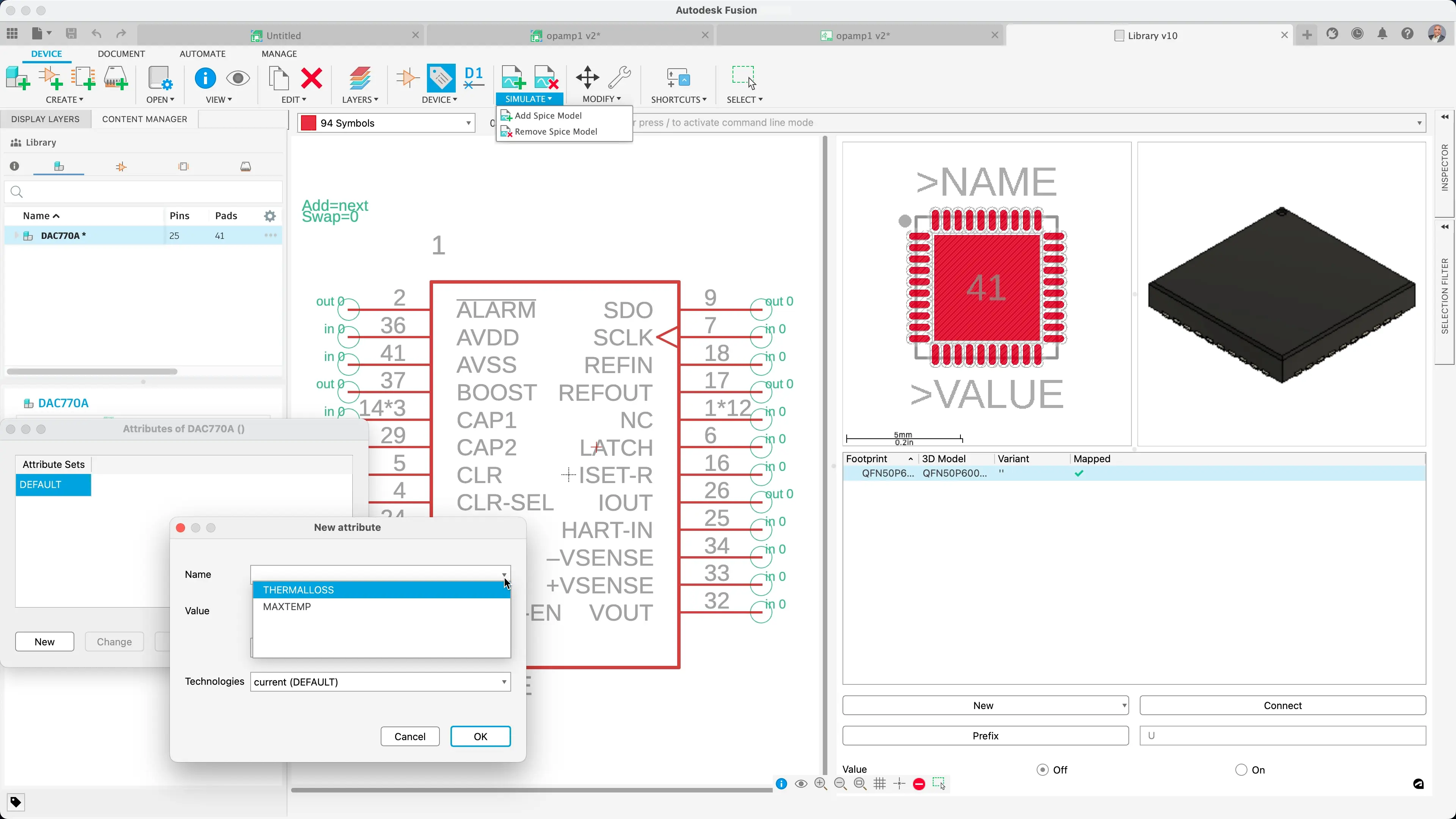 Autodesk Fusion component library.