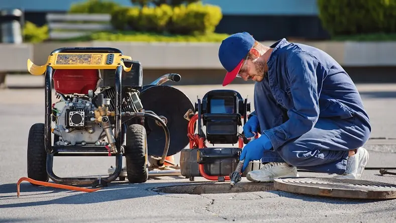 an engineer is working on the water system operations
