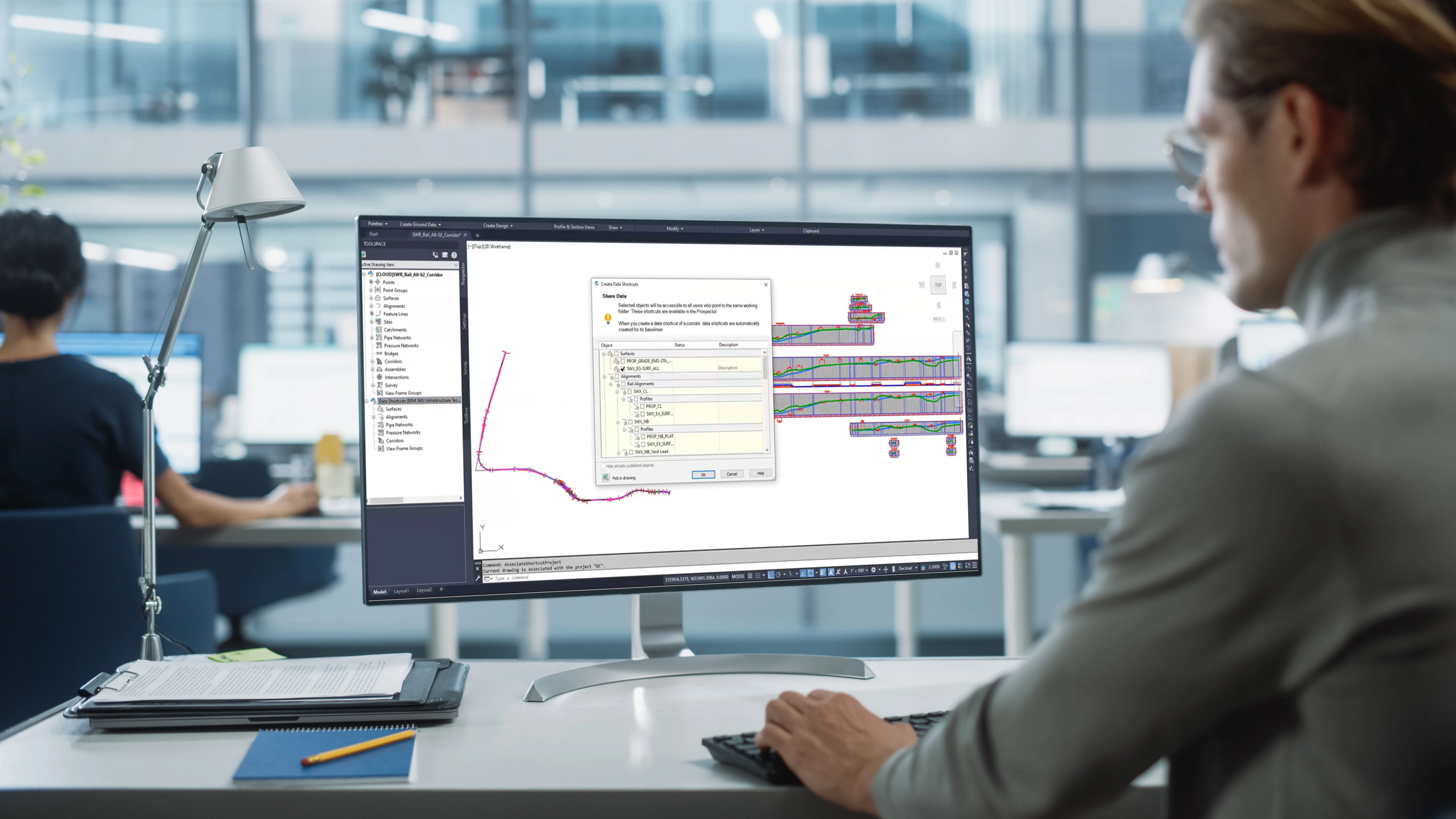 Man working at computer in office