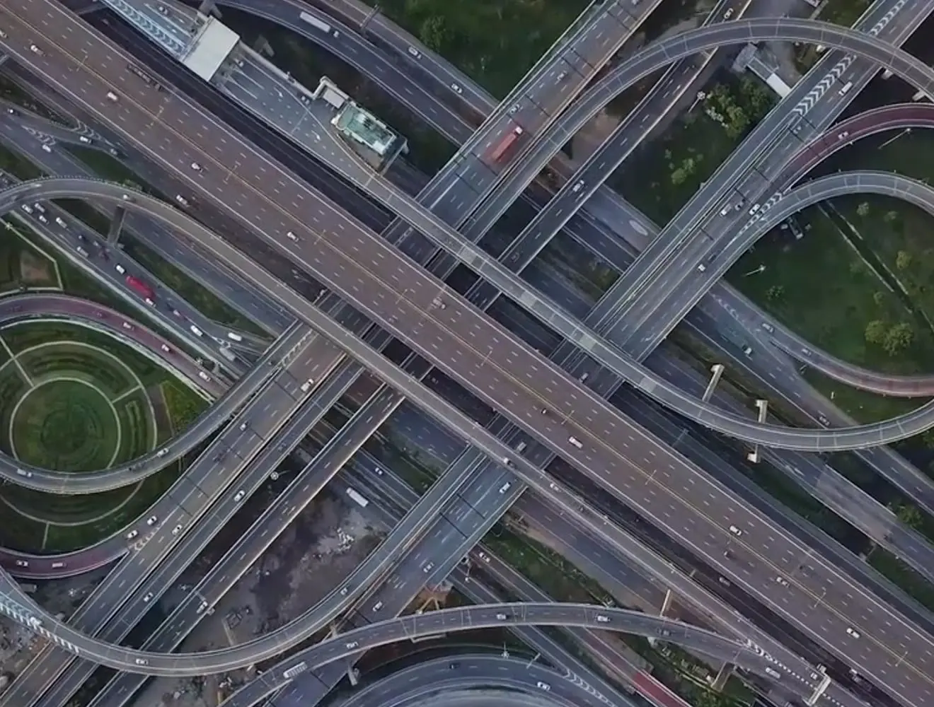 Complex road and highway