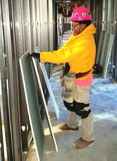 Construction worker Mikey Myles