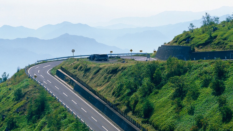 Curvy mountain road