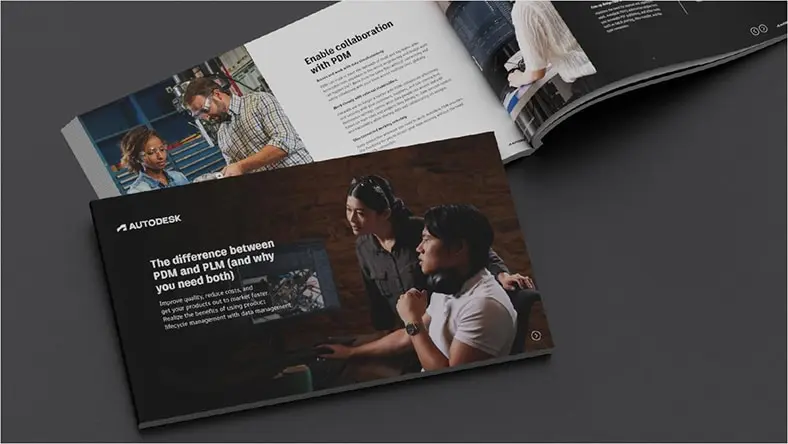 E-book cover showing manager and engineer looking at BOM on computer