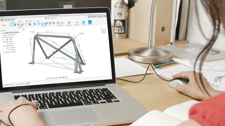 Sketching using Fusion 360